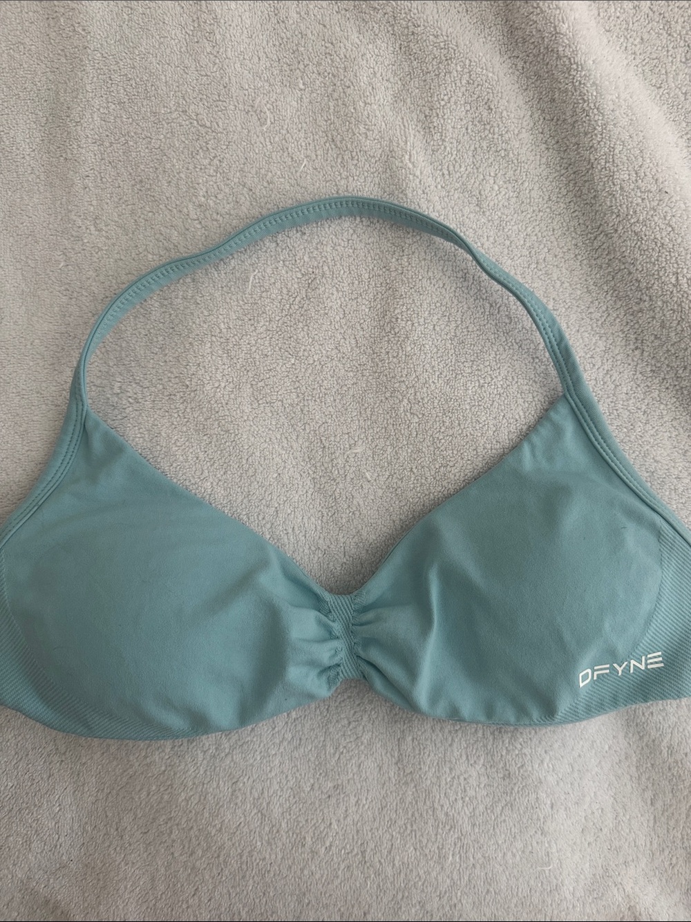 DFYNE Teal Light-Support Sports Bra — Smooth Everyday Comfort